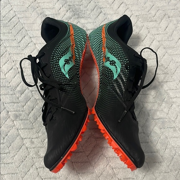 Saucony Black and Cool Mint  Athletic Shoes Size 11 Men’s Spitfire 5 Track main image 8